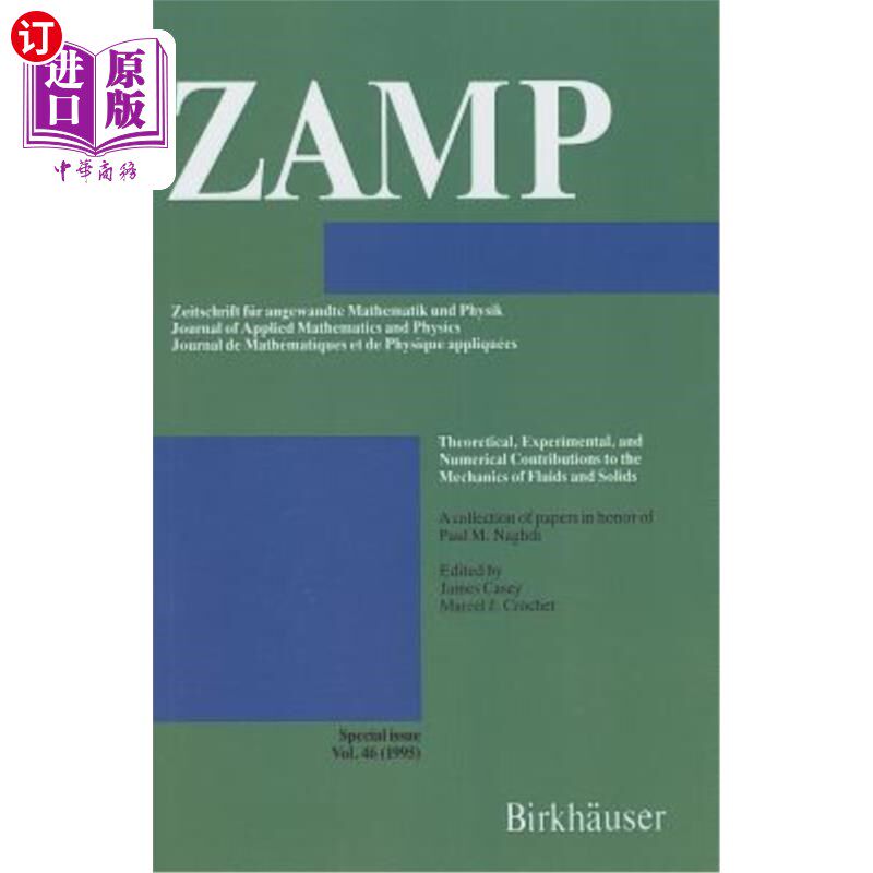 海外直订Theoretical, Experimental, and Numerical Contributions to the Mechanics of Fluid 对流体和固体力学的理论、实