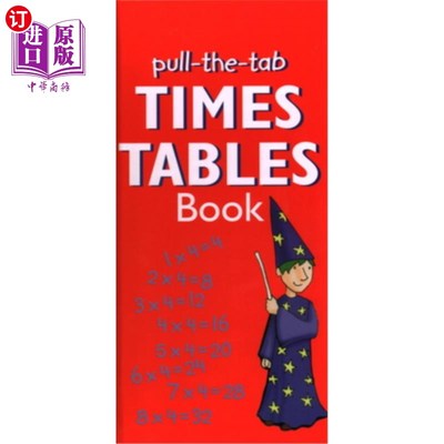 海外直订Pull-The-Tab Times Table Book: Interactive Times Tables from 1 to 12 in a Quick  Pull-The-T