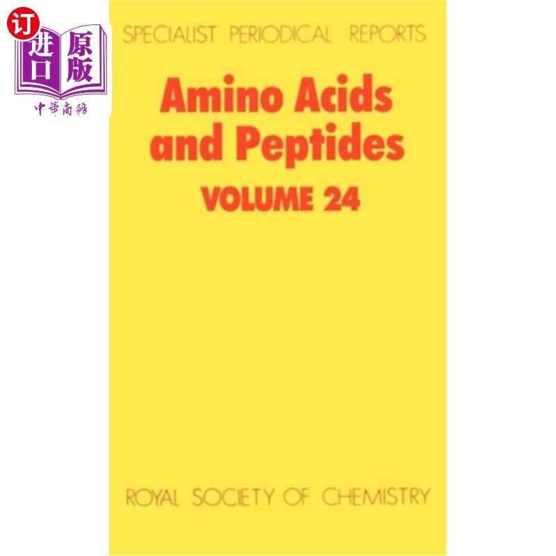 海外直订Amino Acids and Peptides: Volume 24 氨基酸和肽：第24卷