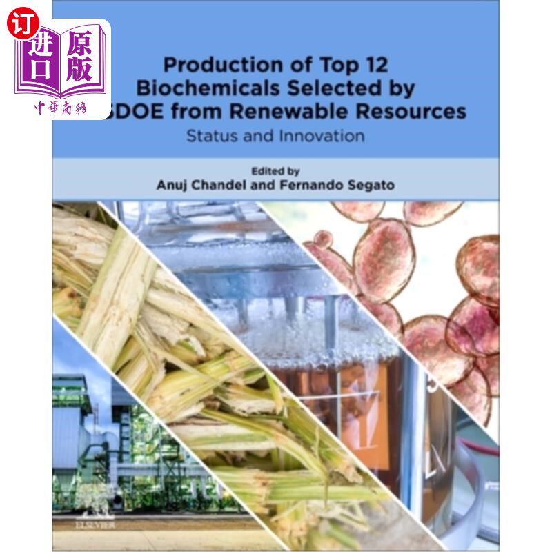 海外直订Production of Top 12 Biochemicals Selected by Usdoe from Renewable Resources: St 美国能源部从可再生资源中选