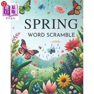 Large 春天单词争夺大印刷：一个花 Sea Letters Word Scramble Unscramble Print 1000 海外直订Spring Garden Over