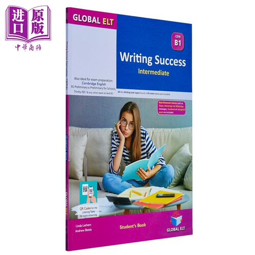 现货 Writing Success CEFR B1 Intermediate Student's Book 写作成功 CEFR B1 中级学生用书 配电子版答案【中商原版】