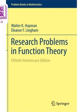 海外直订Research Problems in Function Theory: Fiftieth Anniversary Edition 函数论研究问题:五十周年版