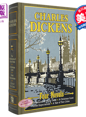 狄更斯 4部小说 皮面精装 英文原版 Charles Dickens Four Novelsn 雾都孤儿 圣诞颂歌 双城记 远大前程【中商原版】
