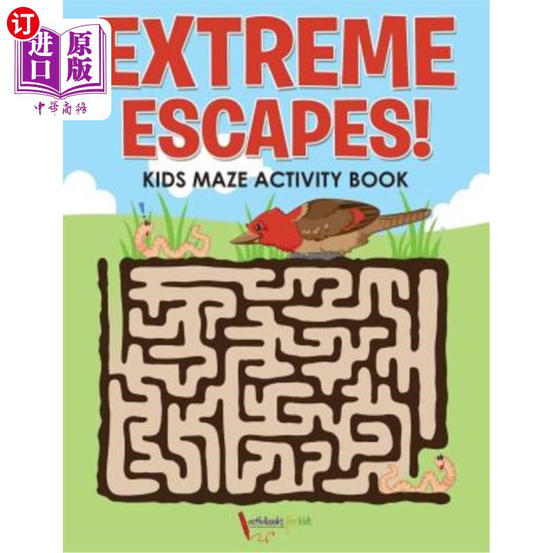 海外直订Extreme Escapes! Kids Maze Activity Book 极度逃亡！儿童迷宫活动书