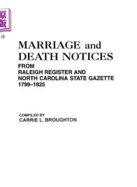 海外直订Marriage and Death Notices from 