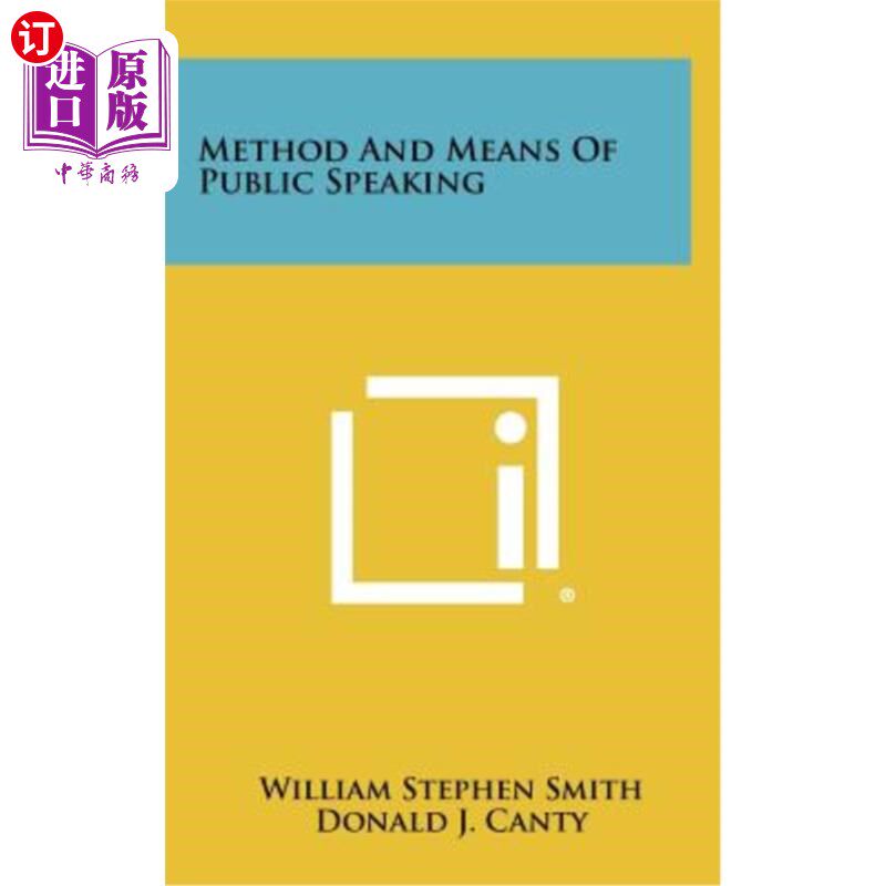 海外直订Method and Means of Public Speaking 公开演讲的方法和手段