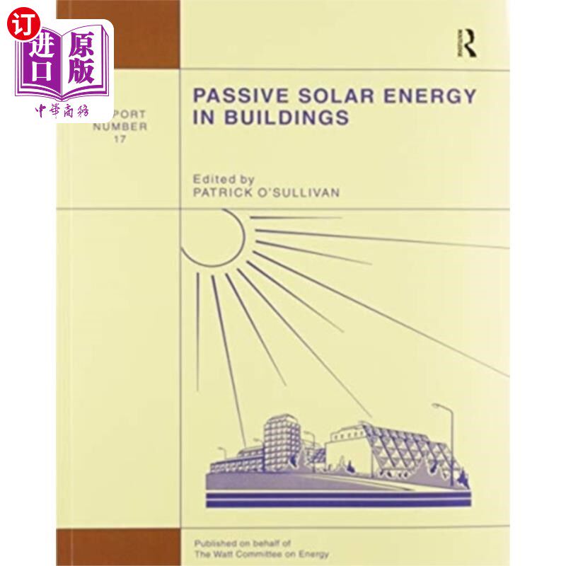 海外直订Passive Solar Energy in Buildings 建筑中的被动式太阳能