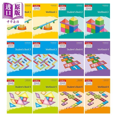 英文原版 柯林斯国际小学数学学生书练习册合集 1-6年级 Collins International Primary Maths Workbook 1-6【中商原版】