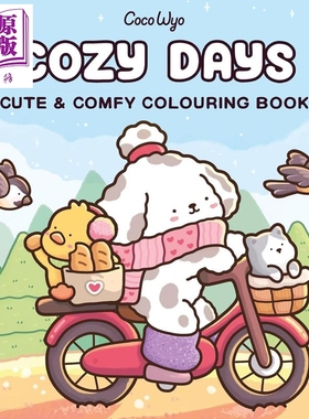 惬意时光 舒适圣诞填色书系列 Cozy Days Cozy Spaces Coloring 英文原版 Coco Wyo【中商原版】