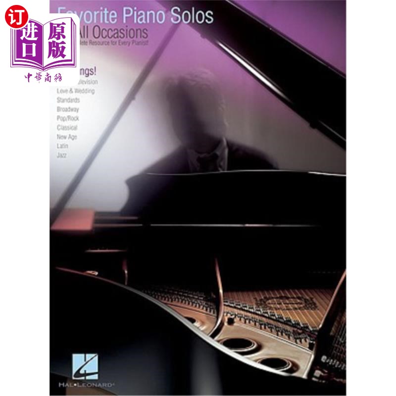 海外直订Favorite Piano Solos for All Occasions: The Complete Resource for Every Pianist! 所有场合最喜爱的钢琴独奏: