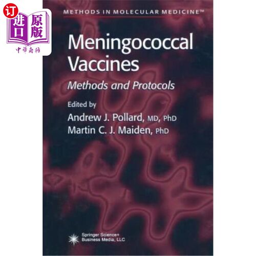 海外直订医药图书Meningococcal Vaccines: Methods and Protocols 脑膜炎球菌疫苗：方法和方案