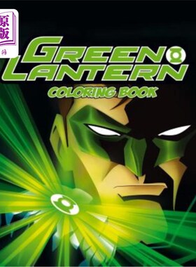 海外直订Green Lantern Coloring Book: Coloring Book for Kids and Adults with Fun, Easy, a 绿色灯笼着色书:着色书的儿
