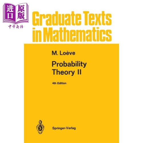 现货 概率论2 Probability Theory II 英文原版 M. Loeve【中商原版】