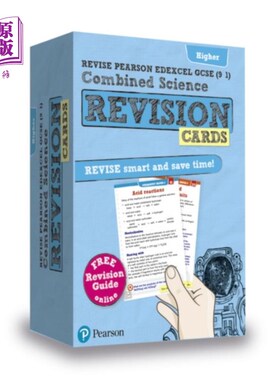 海外直订Pearson REVISE Edexcel GCSE Combined Science Hig... 修订Edexcel GCSE（9-1）综合科学高等修订卡