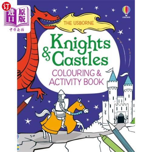 海外直订Knights and Castles Colouring and Activity Book 骑士和城堡着色和活动手册