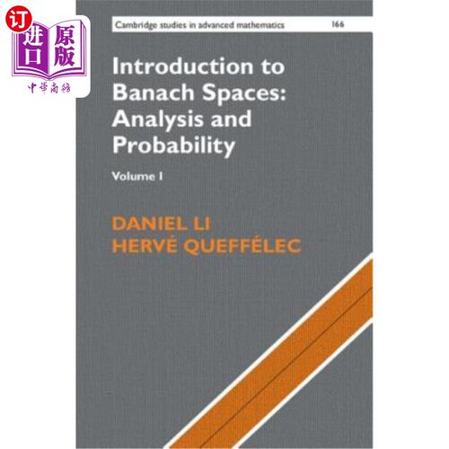 海外直订Introduction to Banach Spaces: Analysis and Probability: Volume 1 Banach空间导论：分析与概率：第一卷