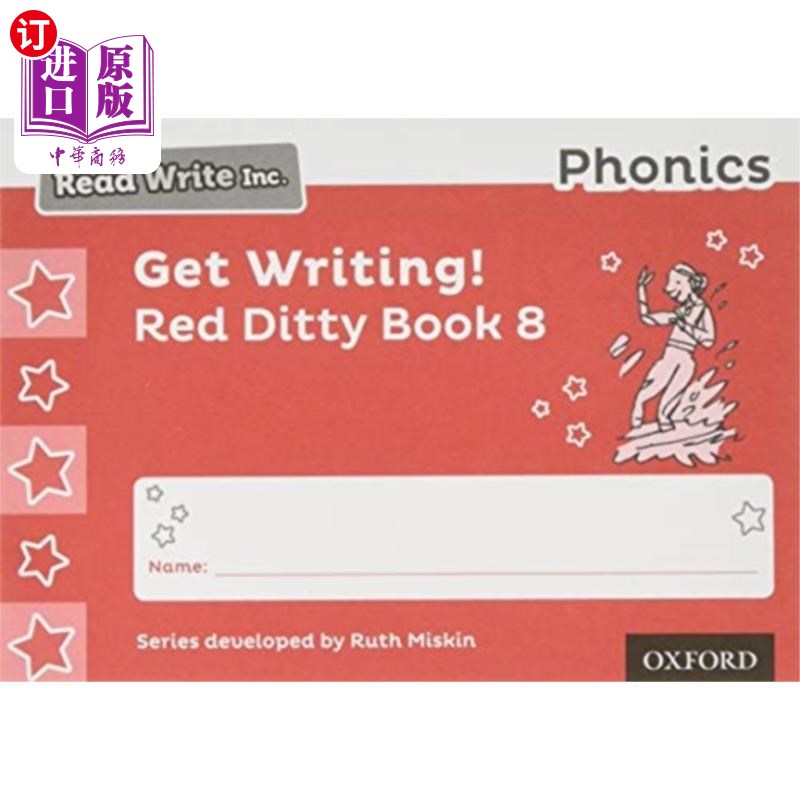 海外直订Read Write Inc. Phonics: Get Writing! Red Ditty ... Read Write公司拼读:开始写作!红色小曲书8包10