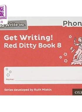 海外直订Read Write Inc. Phonics: Get Writing! Red Ditty ... Read Write公司拼读:开始写作!红色小曲书8包10
