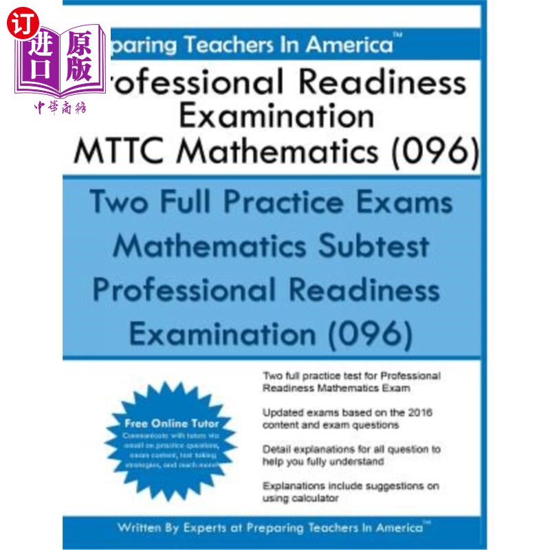 海外直订Professional Readiness Examination MTTC Mathematics (096) 职业准备考试MTTC数学(096)