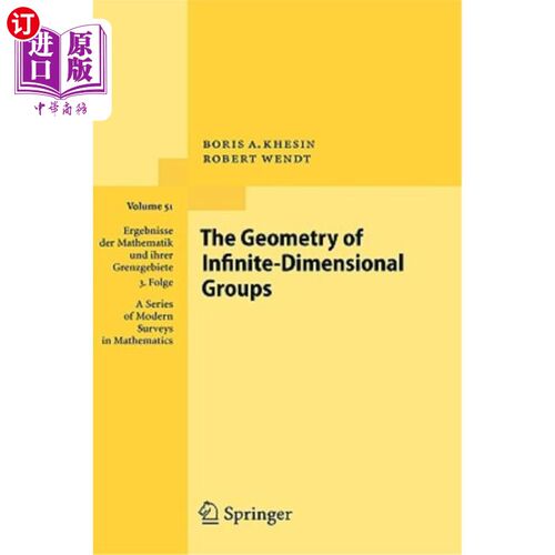 海外直订The Geometry of Infinite-Dimensional Groups 无穷维群的几何