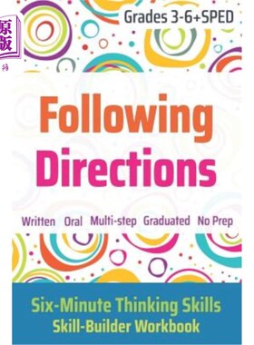 海外直订医药图书Following Directions (Grades 3-6 + SPED): Six-Minute Thinking Skills 以下指导（3-6级以上速成）：6分