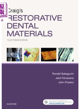 现货 Craig恢复性牙科材料 第14版 英文原版 Craig s Restorative Dental Materials Sakaguchi Ferracane【中商原版】Elsevier