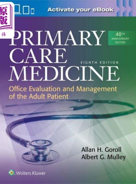 现货 初级保健医学 第8版 英文原版 Primary Care Medicine Dr Allan Goroll【中商原版】