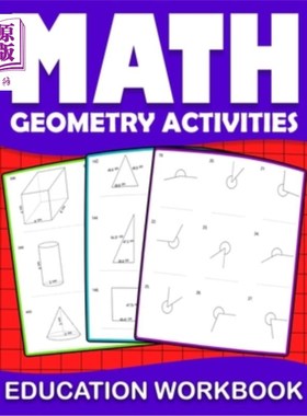 海外直订Math education workbook geometry activities: Maths Practice geometry Problem Dai 数学教育练习册几何活动:数