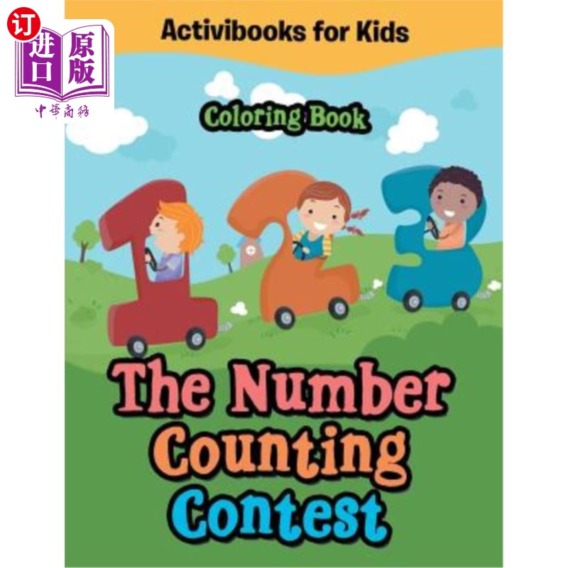 海外直订The Number Counting Contest Coloring Book 数字计数比赛填色书