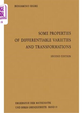海外直订Some Properties of Differentiable Varieties and Transformations: With Special Re 可微变种与变换的一些性质：