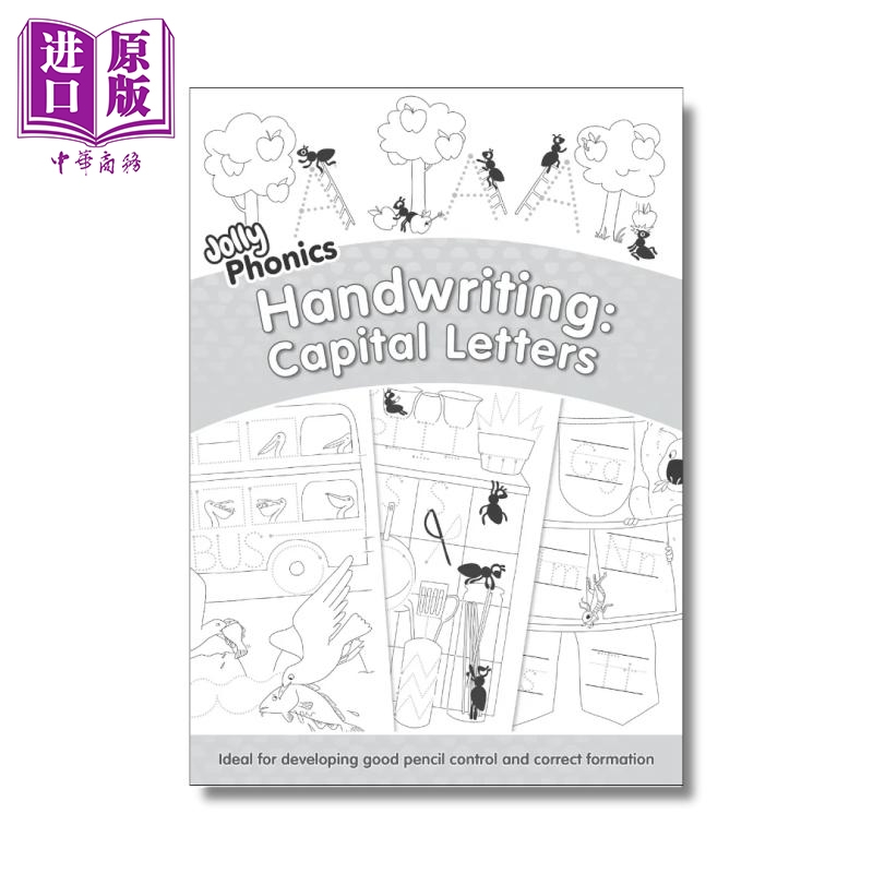 英文原版 快乐自然拼读大写字母书写练习册 Jolly Phonics Capital Letter Handwriting Practice Book【中商原版】