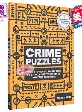预售 60秒脑筋急转弯犯罪谜题 挑战侦探的法医谜团 60-Second Brain Teasers Crime Puzzles 英文原版 Diane Capri【中商原版】