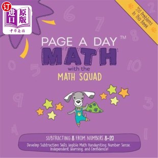 Day Book Subtraction 海外直订Page Subtracting Numbers 数学减法第九册 the Math from 20减8 数字8
