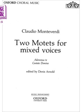 海外直订Two Motets for mixed voices 两个混合声音的汽车旅馆