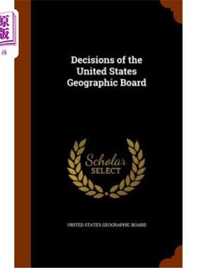 海外直订Decisions of the United States Geographic Board 美国地理委员会的决定