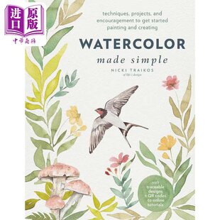 Books出版 Simple 进口艺术 轻松学水彩 Projects Made Techniques 中商原版 预售 Quarry Watercolor