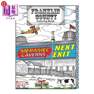 海外直订Franklin County Coloring Book 富兰克林县图画书