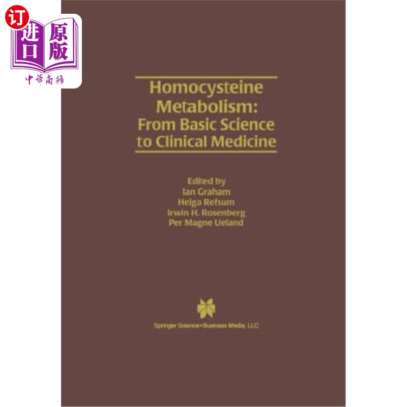 海外直订医药图书Homocysteine Metabolism: From Basic Science to Clinical Medicine 同型半胱氨酸代谢:从基础科学到临床