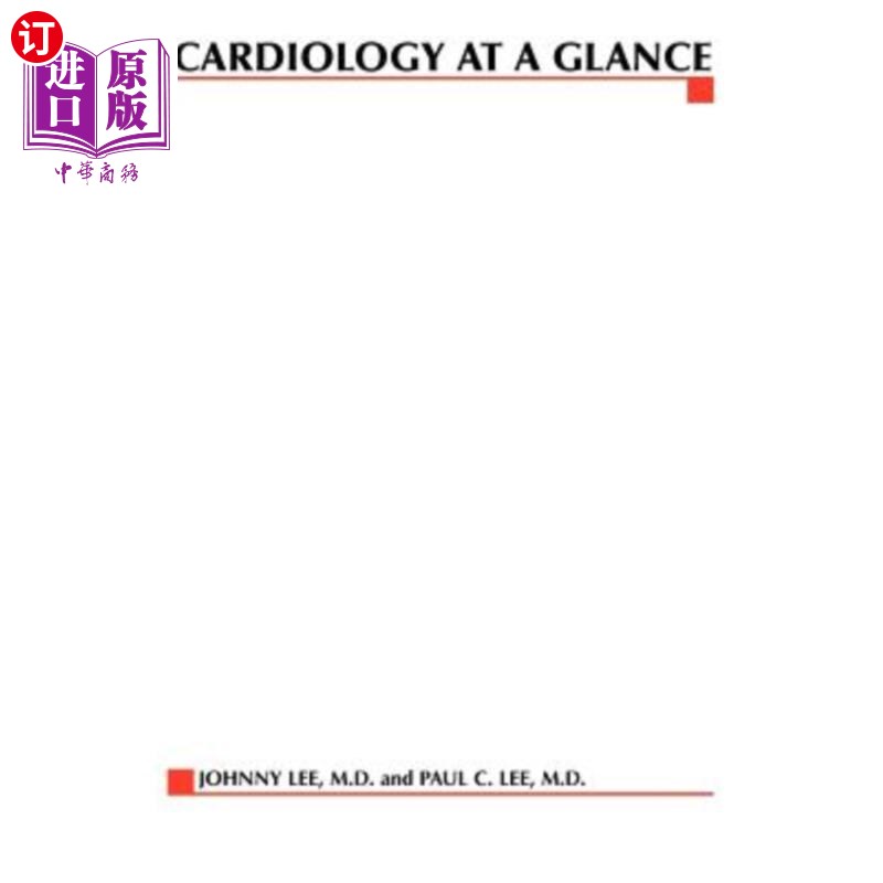 海外直订医药图书Cardiology at a Glance 心脏病一瞥