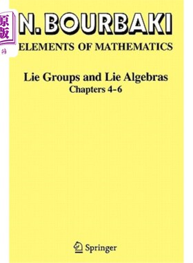 海外直订Lie Groups and Lie Algebras: Chapters 4-6 李群与李代数：第4-6章