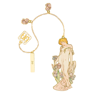 mucha穆夏女士花朵经典插画艺术