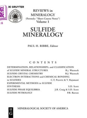 海外直订Sulfide Mineralogy 硫化物矿物学