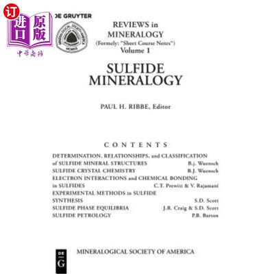 海外直订Sulfide Mineralogy 硫化物矿物学