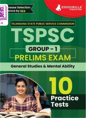 海外直订TSPSC Group 1: Prelims Exam 2023 - General Studies and Mental Ability Telangana  TSPSC第1组：2