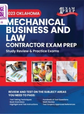 海外直订2023 Oklahoma Mechanical Business and Law Contractor Exam Prep: 2023 Study Revie 2023俄克拉何马州机械商业和