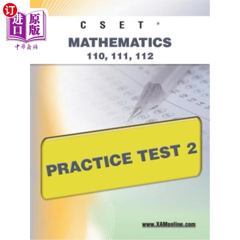 海外直订Cset Mathematics 110, 111, 112 Practice Test 2 CSET数学110、111、112实践测试2