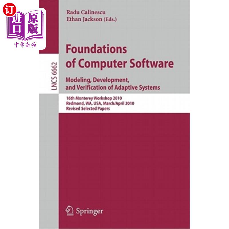 海外直订Foundations of Computer Software: Modeling, Development, and Verification of Ada 计算机软件基础：自适应系统