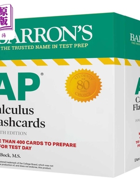 新版巴朗AP Calculus Flashcards Fourth Edition (Barron's Test Prep) AP微积分卡片 第四版 （巴朗考试备考）【中商原版】