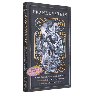 弗兰肯斯坦 绘本小说 Frankenstein 英文原版 Mary Wollstonecraft Shelley 哥特式经典作品 暗黑【中商原版】